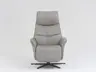 Sessel - Relaxfunktion, Leder, Grau