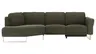 Ecksofa Leona - Ecke mit 2,5-Sitzer rechts inkl. Relaxfunktion motorisch, Stoff, Braungrün