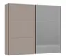 Schwebetürenschrank JOIN IT- B ca. 252 cm, Nougat, Spiegel, Dunkel