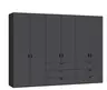 Drehtürenschrank JOIN IT- B ca. 303 cm, Schwarz, Anthrazit
