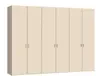 Drehtürenschrank JOIN IT- B ca. 303 cm,  Nougat, Glas, Creme