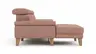 Ecksofa Hudson - Longchair links mit 2,5-Sitzer, inkl. Kopfteil verstellbar, Stoff, Kupfer