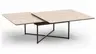 Couchtisch Cena - LB ca. 132x108 cm, Platten drehbar, Keramik, Travertin 