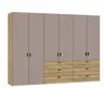 Drehtürenschrank JOIN IT- B ca. 303 cm, Eiche Dekor, Nougat