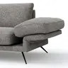 Ecksofa Valdemoro - Longchair mit 2,5-Sitzer rechts inkl. Rückenlehne verstellbar, Stoff, Grau