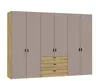 Drehtürenschrank JOIN IT- B ca. 303 cm, Eiche Dekor, Nougat