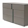 Kommode Loretto - BHT ca, 127x70x51 cm, Lack matt, Steingrau