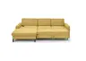 Ecksofa CALM MOVE 2.0 - Longchair links mit 2,5-Sitzer, Schlaffunktion, Feincord, Gold