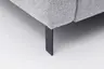 Ecksofa David - Longchair links mit 1,5-Sitzer inkl. Kopfstütze/Armlehne verstellbar, Stoff, Hellgrau