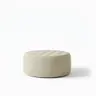 Hocker Tromso - D. ca. 90 cm, Stoff, Creme