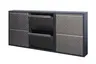 Schuhschrank - B ca. 50 cm, Dunkelgrau