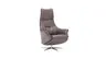 Relaxsessel Girona - Relaxfunktion (motorisch), Leder, Dunkelgrau