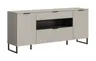 Sideboard - B ca. 185 cm, Kaschmir, Schwarz