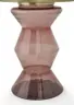 Beistelltisch - Ø/H ca. 50x53 cm, Schwarz, Rot