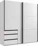 Schwebetürenschrank- B ca. 200 cm, Weiß