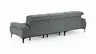 Ecksofa Felipa - Longchair links mit 2,5-Sitzer inkl. Armlehne verstellbar und Rückenlehne/Sitztiefe verstellbar (motorisch), Stoff, Grau
