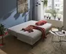 Schlafsofa Salema - 3-Sitzer mit Schlaffunktion (Liegefläche ca. 150x200cm), Stoff, Hellgrau