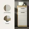 Standschrank - B ca. 37 cm, Evoke Eiche Nachbildung, Kaschmir