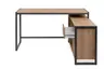 Eckschreibtisch- LB ca. 139x60 cm, Eiche Dekor, Anthrazit