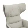 Drehsessel Houston Relax - Größe M, inkl. Relaxfunktion + Gasdruckfeder, Stoff, außen Taupe/innen Natur