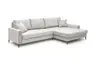 Ecksofa - 3-Sitzer mit Longchair rechts, Stoff, Creme