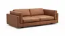 Sofa Aprino 3 - 3,5-Sitzer XL, Dickleder, Cognac, Armlehne Kissen