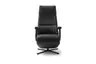 Sessel Possitano - motor. Relaxfunktion und Aufstehhilfe, Leder, Schwarz