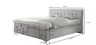 Boxspringbett HINDA- Liegefläche ca. 180x200 cm, Stoff, Altrosa, TFK H3/TFK H3