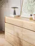 Sideboard Hillsboro - inkl. Beleuchtung, Wildeiche natur, geölt
