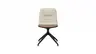 Polsterstuhl Macano - drehbar, Stoff & Leder, Beige, Cognac