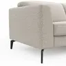Ecksofa Rafaela 2.0 - 2,5-Sitzer mit Longchair rechts inkl. Kopfteilverstellung, Stoff, Champagner