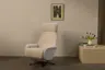 Sessel Liam - Relaxfunktion, Stoff, Ecru