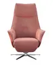 Relaxsessel Girona -  Relaxfunktion (motorisch) und Aufstehhilfe, Stoff, Leder, Rose