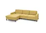 Ecksofa CALM MOVE 2.0 - Longchair links mit 2,5-Sitzer, Schlaffunktion, Feincord, Gold