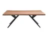 Esstisch - LB ca. 220x100 cm, Akazie massiv, Baumkante, Schwarz
