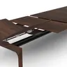 Esstisch 3400 - ausziehbar, LB ca. 220x100 cm, Astiger Nussbaum massiv