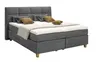 Boxspringbett EM Malo - Liegefläche ca. 180x200 cm, Stoff, braun