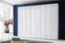 Drehtürenschrank - B. ca. 300 cm, Glas Weiß