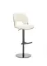 Barhocker MAILE - drehbar, höhenverstellbar, Stoff, Creme