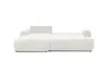 Ecksofa - Longchair links mit 2-Sitzer, Stoff,Offweiss