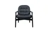 Loungesessel Frost - Leder, Schwarz