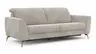 Sofa Tulsa KV - 3-Sitzer, inkl. Sitzvorzug (motorisch) und Kopfteilverstellung, Stoff, Graubeige