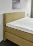 Boxspringbett - Liegefläche ca. 180x200 cm, Stoff, Curry