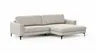 Ecksofa Oviedo - 1,5-Sitzer mit Longchair rechts inkl. Relaxfunktion (motorisch), Stoff, Natur