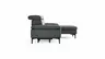 Ecksofa Felipa - 2,5-Sitzer mit Longchair rechts inkl. Armlehne verstellbar und Rückenlehne/Sitztiefe verstellbar (motorisch), Leder, Grau