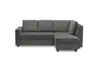 Ecksofa PRO FLEXX - 2-Sitzer, Ecke rechts, Stoff, Steingrau
