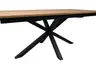 Esstisch MAKAIO - ausziehbar, LB ca. 180x90 cm, Eiche Furnier, Schweizer Kante, Schwarz