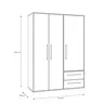 Drehtürenschrank FATHIE- B ca. 144 cm, Weiß