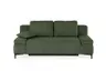 Sofa JEREMO - 2-Sitzer inkl. Schlaffunktion und Armlehnen verstellbar, Stoff, Dunkelgrün