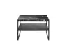 Couchtisch Kai - mit Ablage, LBH ca. 65x65x42 cm, Marmor, Schwarz